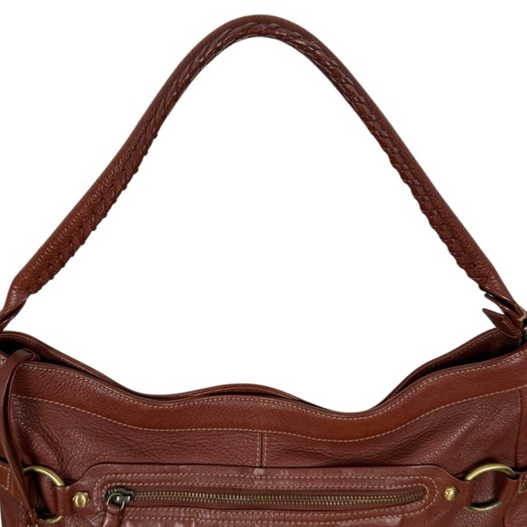 Via Spiga Erica Shoulder Bag – Style 35326 – Cigar Brown Pebbled Leather - Picture 4 of 12
